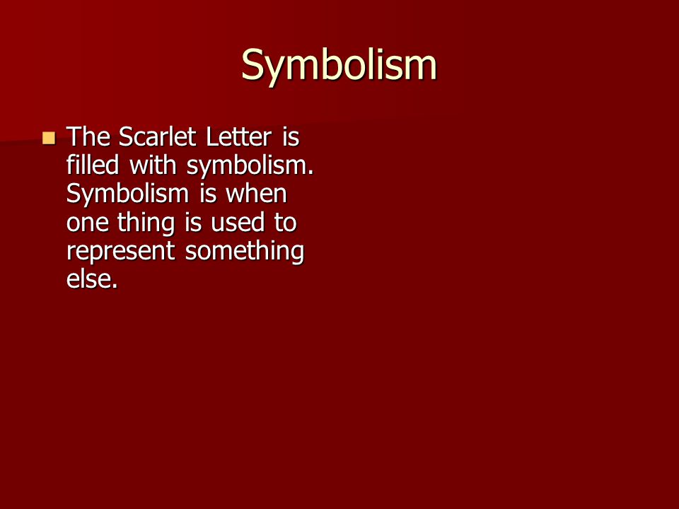 10 symbols in the scarlet letter